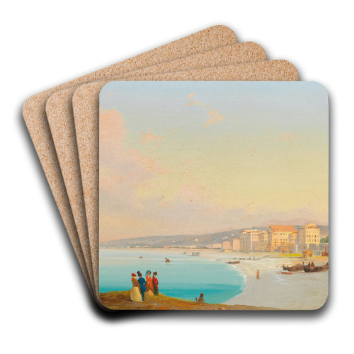 Nice by Ippolito Caffi Art Drink Coaster set