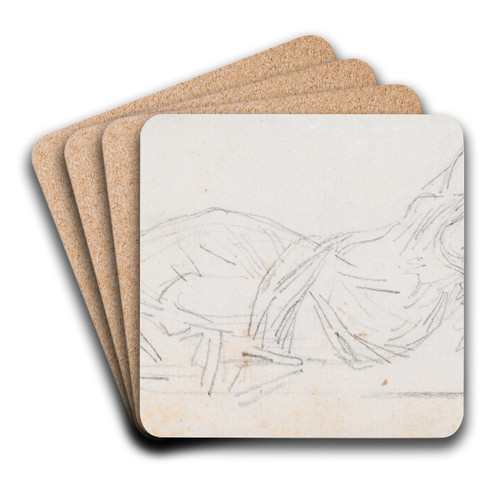 Statue of Cleopatra by Hubert Robert Art Drink Coaster set