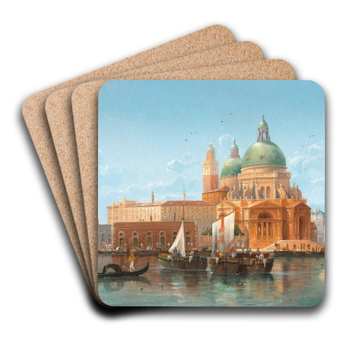 Venice, a View of the Punta della Dogana by Karl Kaufmann Art Drink Coaster set