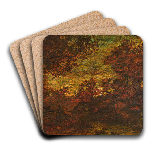 Moonrise by Ralph Albert Blakelock Art Drink Coaster set