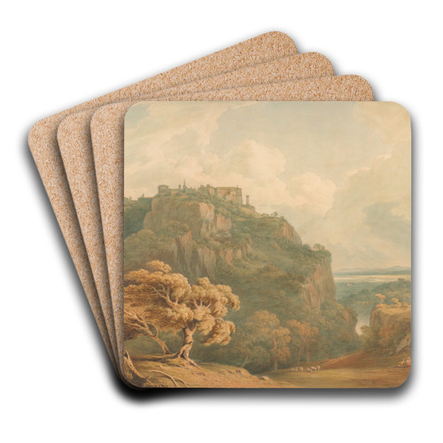 A View of Tivoli Looking Towards Rome by John Warwick Smith Art Drink Coaster set