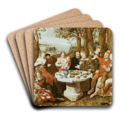 An Allegory of True Love by Pieter Pourbus Art Drink Coaster set An Allegory of True Love by Pieter Pourbus Art Drink Coaster set