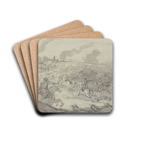 Cavallery attack by Charles Parrocel Drink Coasters - set of 4