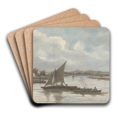 View on the Thames at Batersea by William P. Sherlock Art Drink Coaster set View on the Thames at Batersea by William P. Sherlock Art Drink Coaster set
