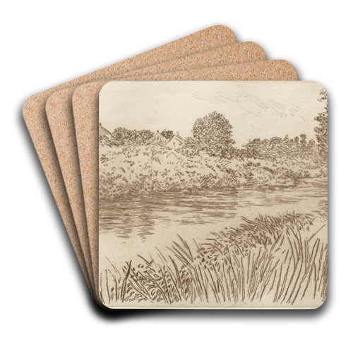 On the Bronx by Otto Henry Bacher Art Drink Coaster set