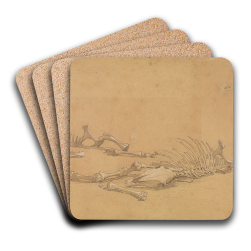 Tierskelett by Ferdinand Keller Art Drink Coaster set