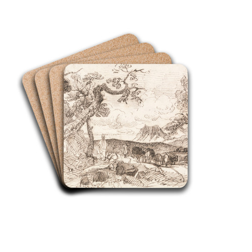 Study for 'Elijah' by Peter DeWint Drink Coasters - set of 4