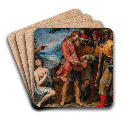 Joseph being sold by his brothers by Donato Mascagni Art Drink Coaster set