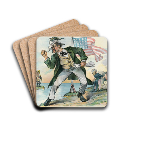 The jingo bully by Udo Keppler Drink Coasters - set of 4