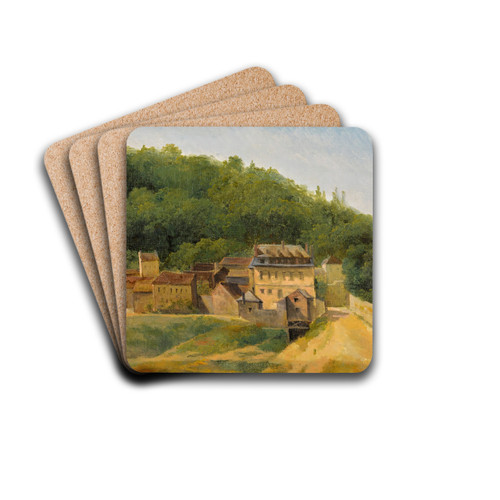 The Cabassud Houses, Ville-D'avray by Jean-Baptiste-Camille Corot Drink Coasters - set of 4