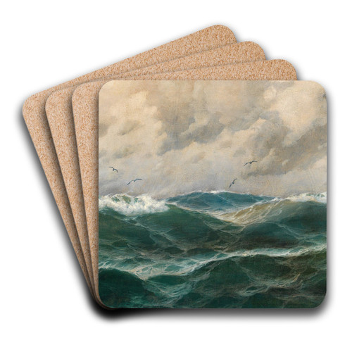Maritime Painting by Max Jensen Art Drink Coaster set Maritime Painting by Max Jensen Art Drink Coaster set