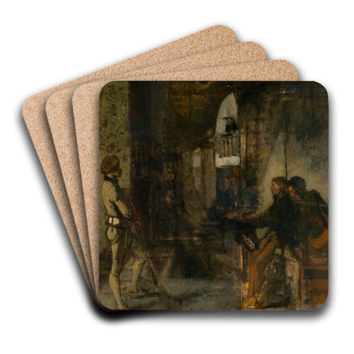 The Guard by Jan August Hendrik Leys Art Drink Coaster set
