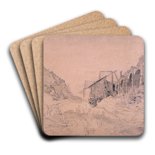 Les buttes Chaumont by Jules Beldame Art Drink Coaster set
