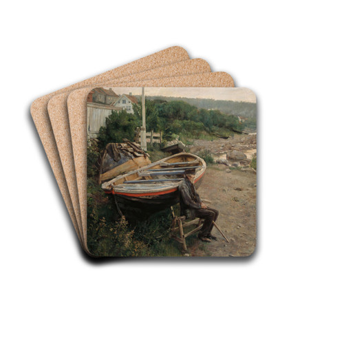 View from sgrdstrand by Hans Heyerdahl Drink Coasters - set of 4 View from sgrdstrand by Hans Heyerdahl Drink Coasters - set of 4