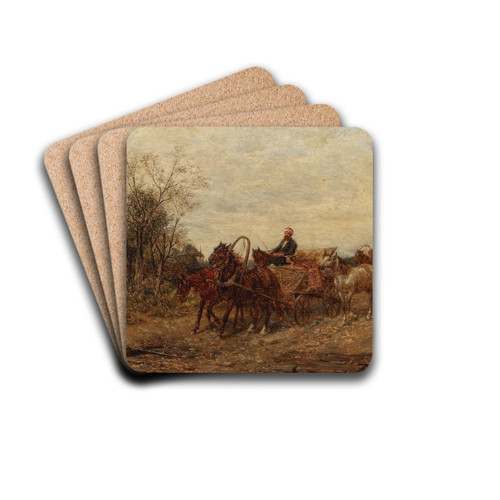 A Carpet Dealer on a Journey across the Country by Ludwig Gedlek Drink Coasters - set of 4