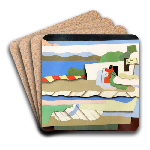 Reclining girl by Georges Valmier Art Drink Coaster set Reclining girl by Georges Valmier Art Drink Coaster set