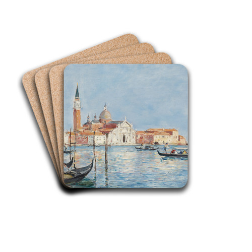 Venise, glise San Giorgio by Eugne Boudin Drink Coasters - set of 4 Venise, glise San Giorgio by Eugne Boudin Drink Coasters - set of 4