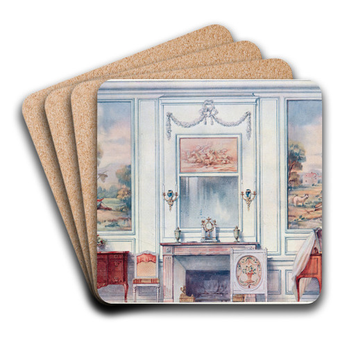 Face de chemine.... by Georges Rmon Art Drink Coaster set