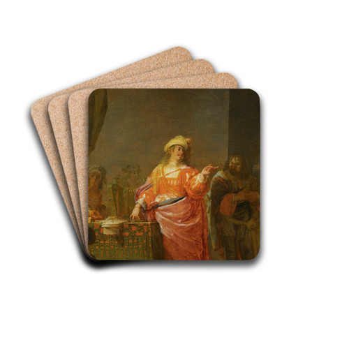 The Parable Of The Wise Steward by Nicolaus Knpfer Drink Coasters - set of 4