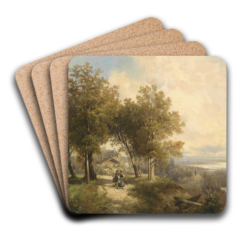 Flusslandschaft by Josef Thoma Art Drink Coaster set