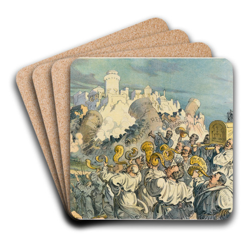 The walls of Jericho by Udo Keppler Art Drink Coaster set