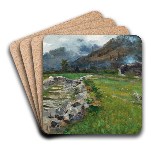 Sappada by Guglielmo Ciardi Art Drink Coaster set Sappada by Guglielmo Ciardi Art Drink Coaster set