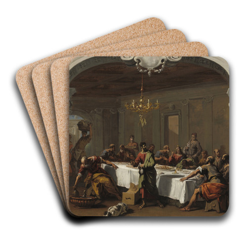 The Last Supper by Sebastiano Ricci Art Drink Coaster set