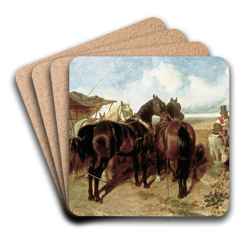 Autumn by John Frederick Herring Snr. Art Drink Coaster set Autumn by John Frederick Herring Snr. Art Drink Coaster set