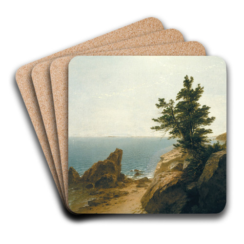 Coast Scene by John Frederick Kensett Art Drink Coaster set