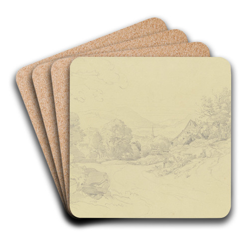 Kleingemnd by Johann Wilhelm Schirmer Art Drink Coaster set