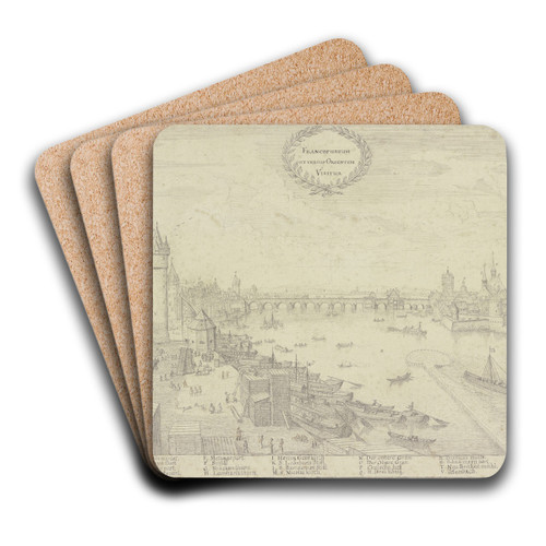 Ansicht von Frankfurt am Main by Matthus Merian the elder Art Drink Coaster set