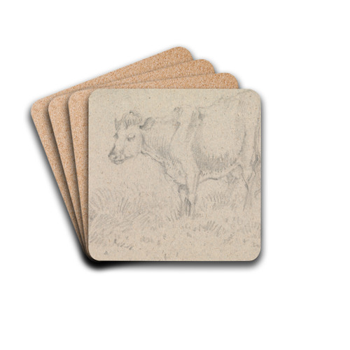 A Cow by John Crome Drink Coasters - set of 4