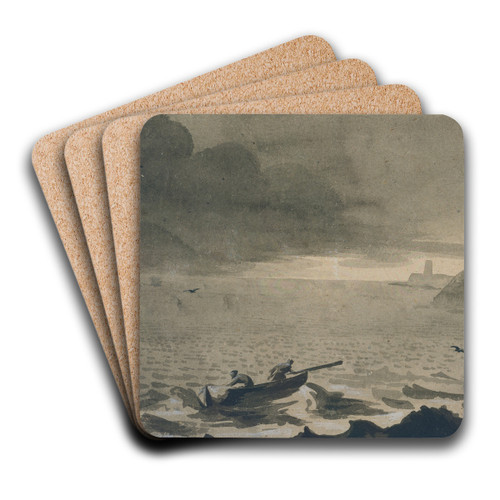 Kstenlandschaft bei aufziehendem Sturm by Franz Pforr Art Drink Coaster set