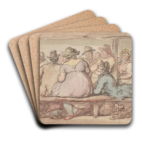 The best booth in the fair by Thomas Rowlandson Art Drink Coaster set The best booth in the fair by Thomas Rowlandson Art Drink Coaster set