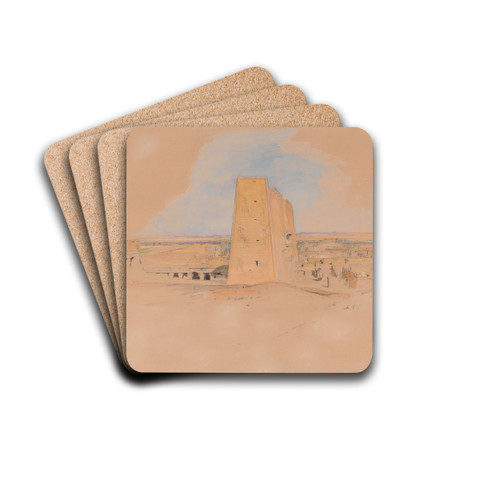 Temple of Edfou, Upper Egypt by John Frederick Lewis Drink Coasters - set of 4