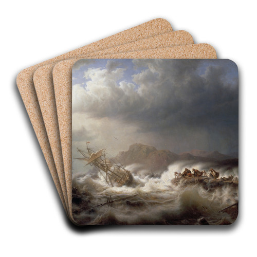 Shipwreck by Kilian Zoll Art Drink Coaster set