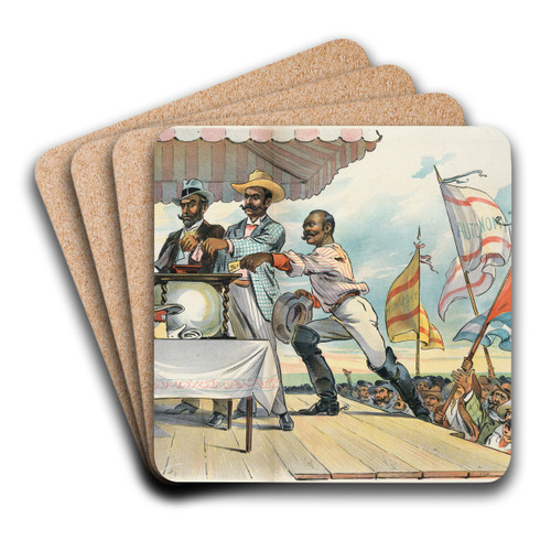 The next step, as it looks now by Udo Keppler Art Drink Coaster set
