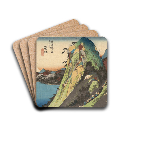 Hakone; The Lake (Kosui) by And Hiroshige Drink Coasters - set of 4