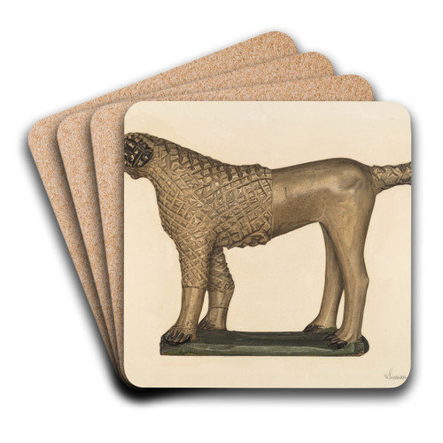Poodle by Selma Sandler Art Drink Coaster set