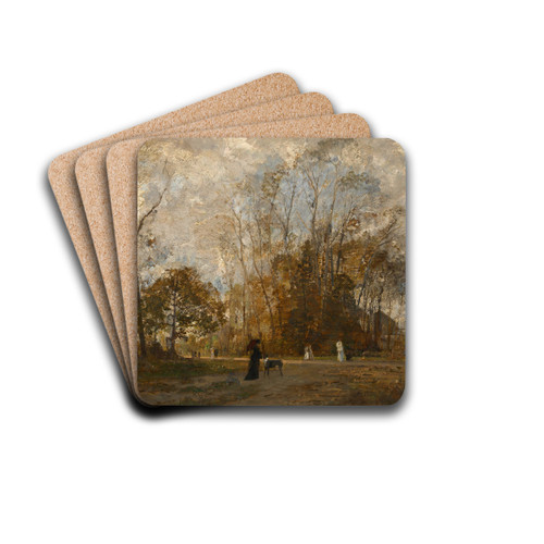 Aus dem Prater by Emil Jakob Schindler Drink Coasters - set of 4