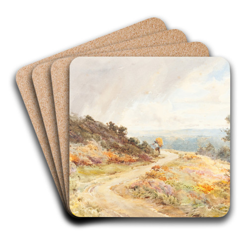 Autumn by Joseph Rubens Powell Art Drink Coaster set Autumn by Joseph Rubens Powell Art Drink Coaster set