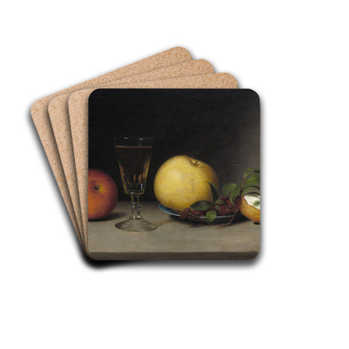 Still Life with Apples,Sherry and Tea Cake by Raphaelle Peale Drink Coasters - set of 4 Still Life with Apples,Sherry and Tea Cake by Raphaelle Peale Drink Coasters - set of 4