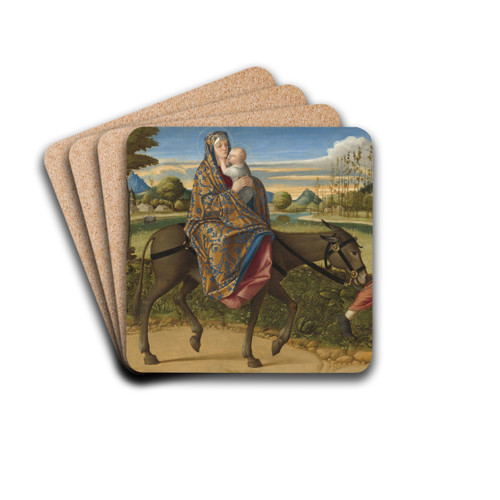 The Flight into Egypt by Vittore Carpaccio Drink Coasters - set of 4