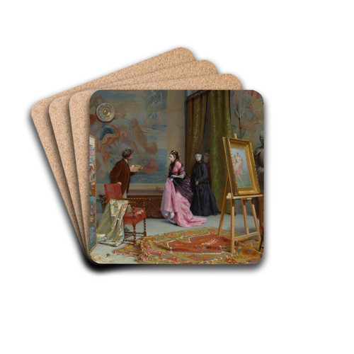 La sance interrompue by Oreste Cortazzo Drink Coasters - set of 4