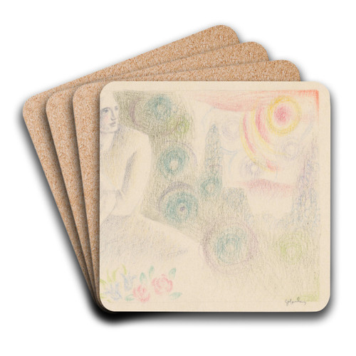 Lovers by Mikul Galanda Art Drink Coaster set