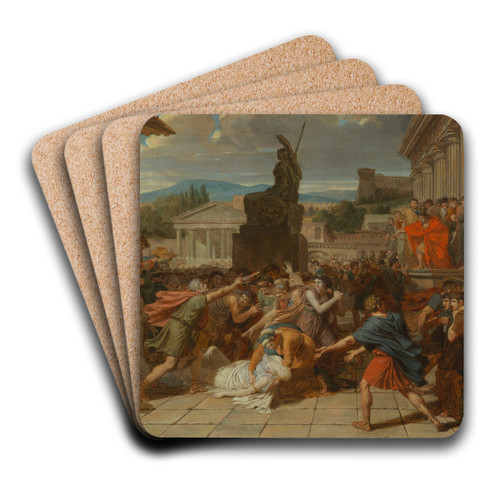 The Death of Virginia by Guillaume-Guillon Lethire Art Drink Coaster set
