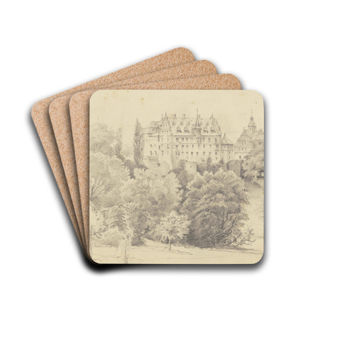 Braunfels castle by Adolf Hoeffler Drink Coasters - set of 4