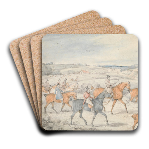Foxhunting; Drawing Covert by George Alken Art Drink Coaster set Foxhunting; Drawing Covert by George Alken Art Drink Coaster set