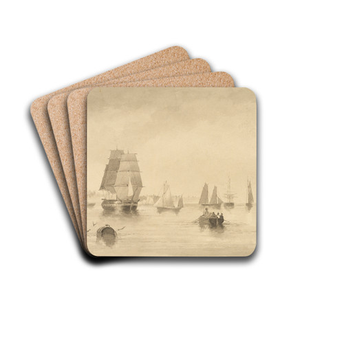 Rye - South Coast Near Hastings by Edward William Cooke Drink Coasters - set of 4
