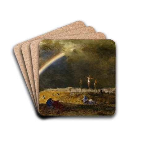 The Triumph at Calvary by George Inness Drink Coasters - set of 4